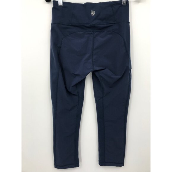 Kuhl Women's Cropped Active Legging Travrse Kapri Raven UPF 50 Blue Small - Picture 3 of 5